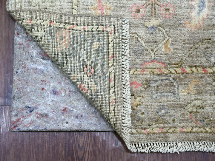 2'10" x 17'4" New Hand Knotted Brown Wool Runner Oriental Rug - MOA10222051