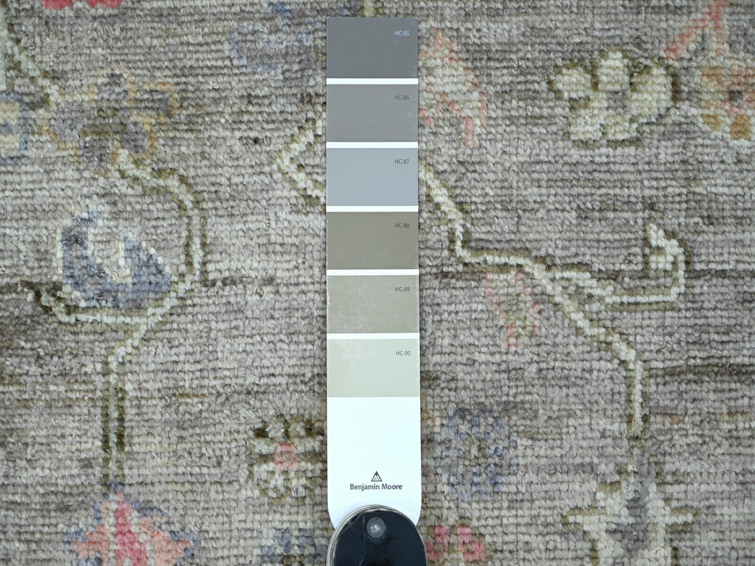 2'10" x 17'4" New Hand Knotted Brown Wool Runner Oriental Rug - MOA10222051