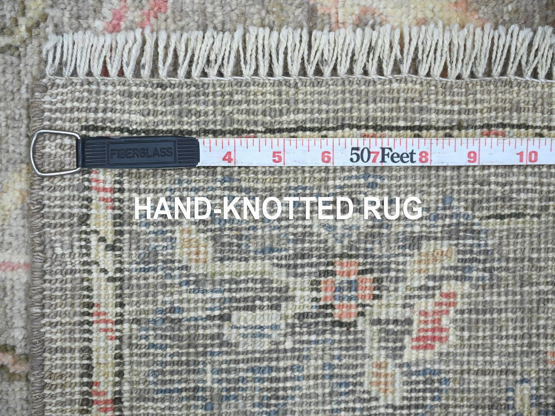 2'10" x 17'4" New Hand Knotted Brown Wool Runner Oriental Rug - MOA10222051
