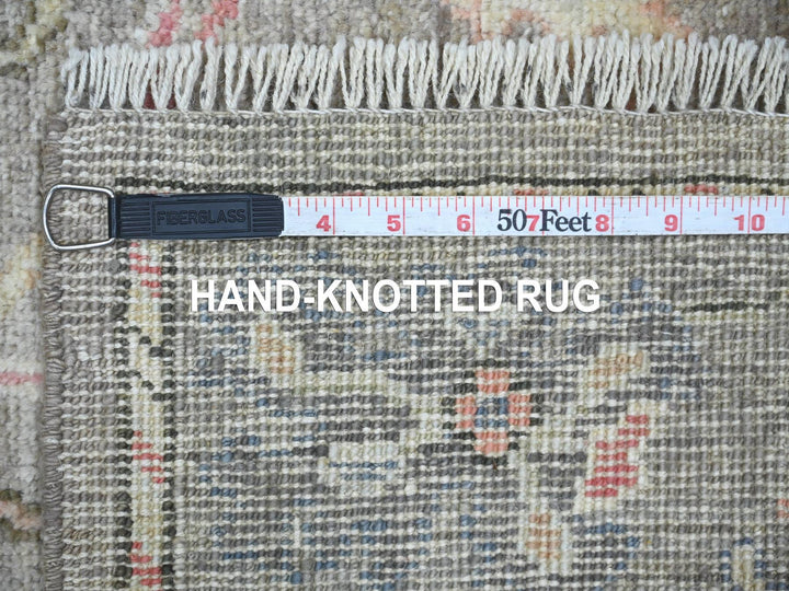 2'10" x 17'4" New Hand Knotted Brown Wool Runner Oriental Rug - MOA10222051