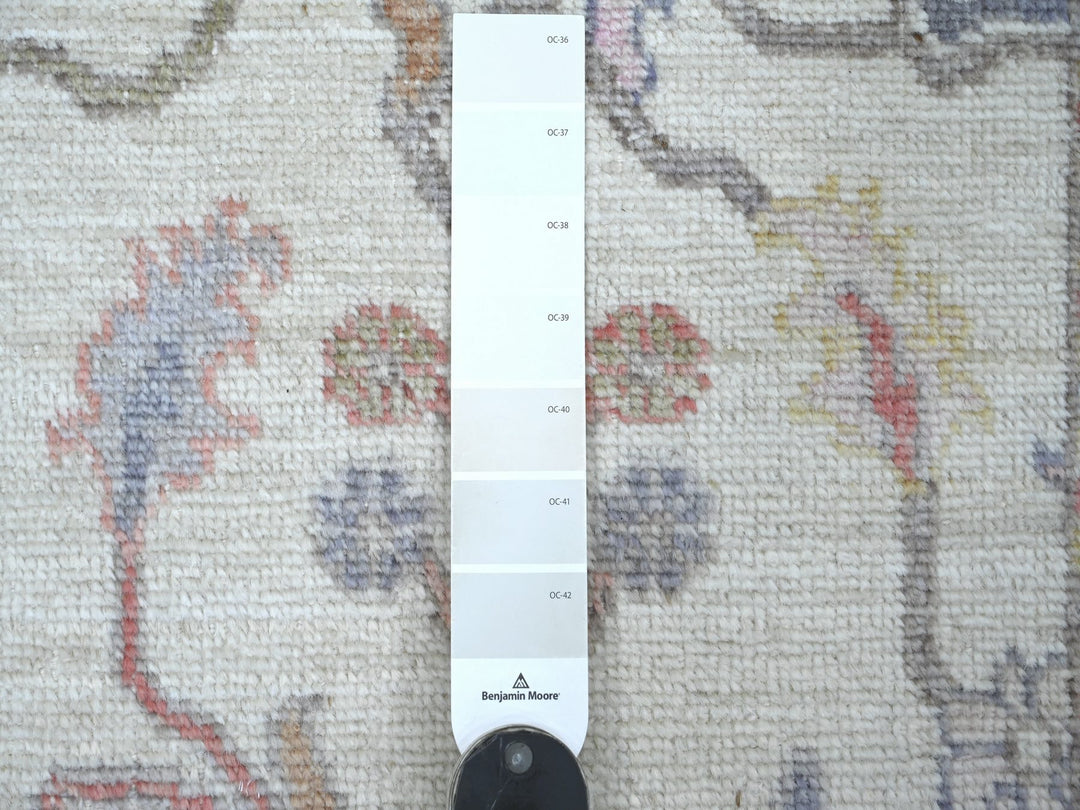 2'10" x 20'7" New Hand Knotted Ivory Wool Runner Oriental Rug - MOA10222052