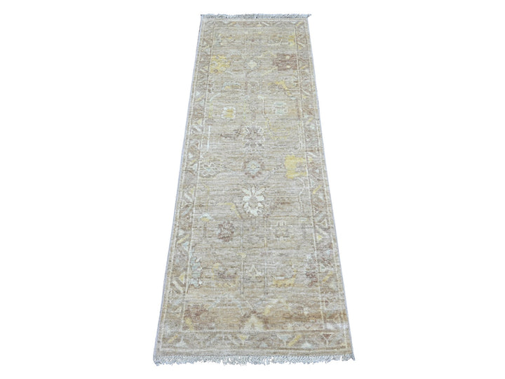 2'1" x 5'11" New Hand Knotted Brown Wool Runner Oriental Rug - MOA10222053