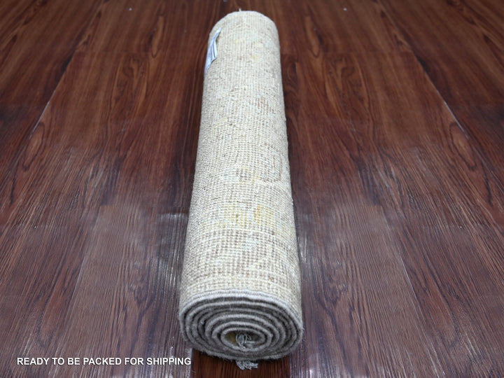 2'1" x 5'11" New Hand Knotted Brown Wool Runner Oriental Rug - MOA10222053