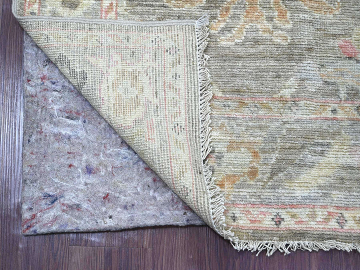 3'1" x 11'7" New Hand Knotted Brown Wool Runner Oriental Rug - MOA10222054