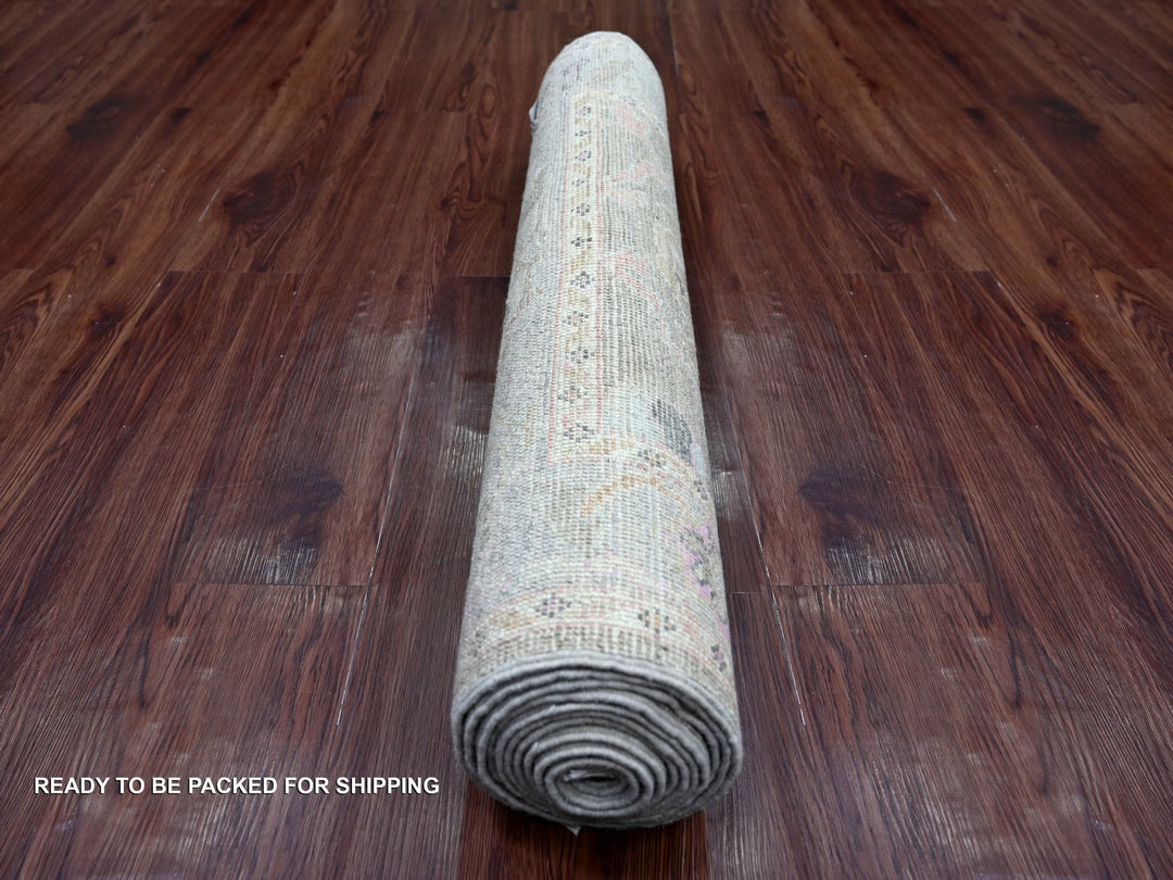 3'1" x 11'7" New Hand Knotted Brown Wool Runner Oriental Rug - MOA10222054