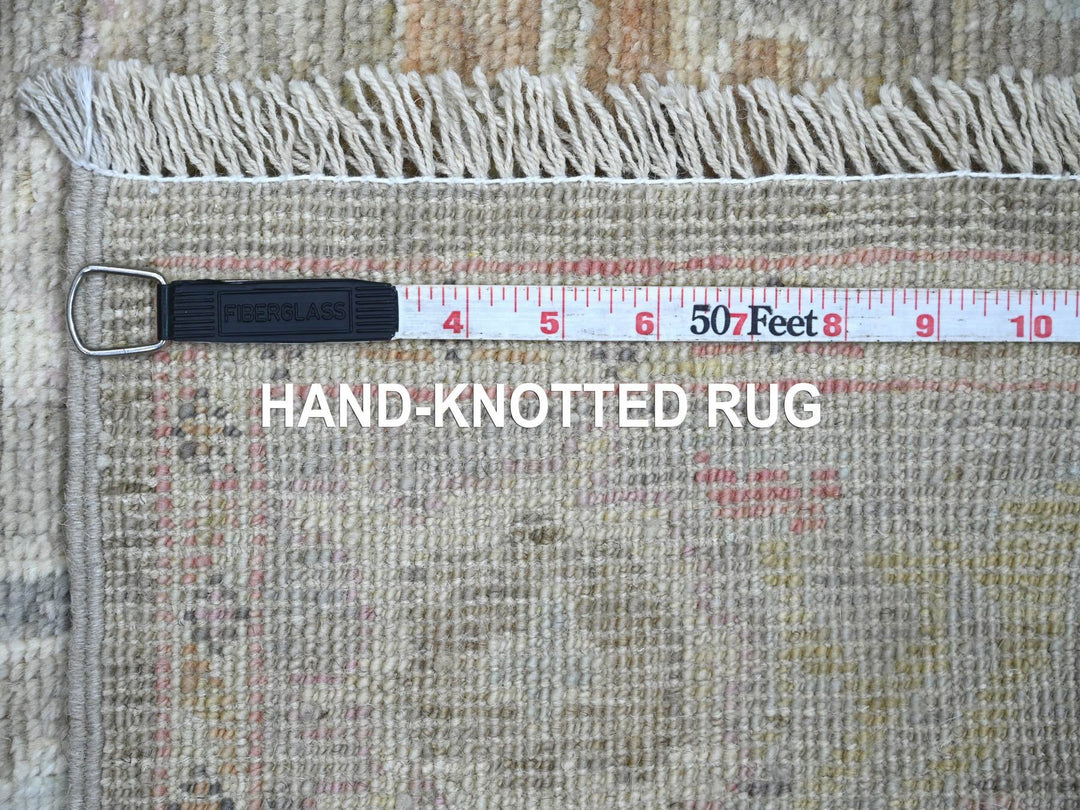 3'1" x 11'7" New Hand Knotted Brown Wool Runner Oriental Rug - MOA10222054