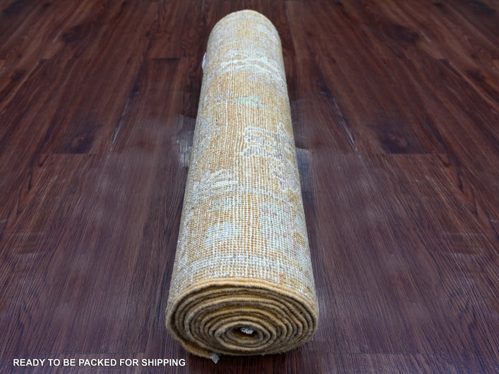 2'7" x 13'5" New Hand Knotted Brown Wool Runner Oriental Rug - MOA10222055