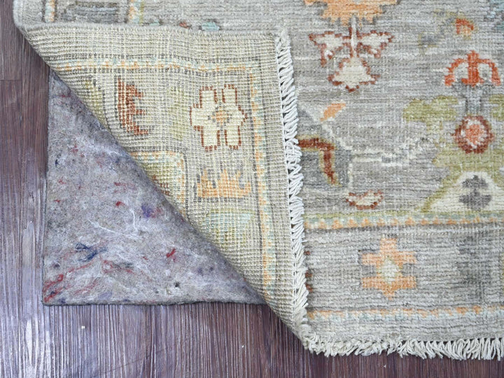 3'0" x 5'11" New Hand Knotted Grey Wool Runner Oriental Rug - MOA10222057