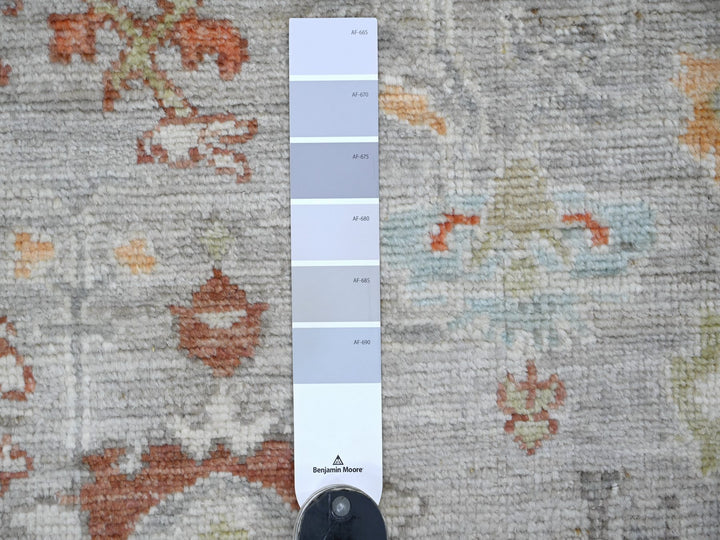 3'0" x 5'11" New Hand Knotted Grey Wool Runner Oriental Rug - MOA10222057