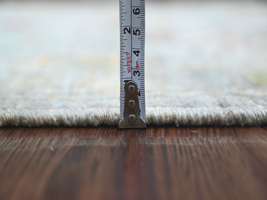 3'0" x 5'11" New Hand Knotted Grey Wool Runner Oriental Rug - MOA10222057