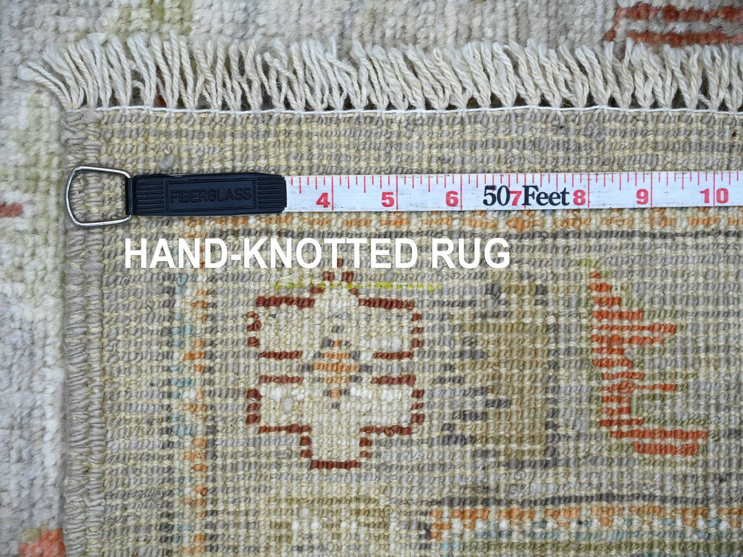 3'0" x 5'11" New Hand Knotted Grey Wool Runner Oriental Rug - MOA10222057