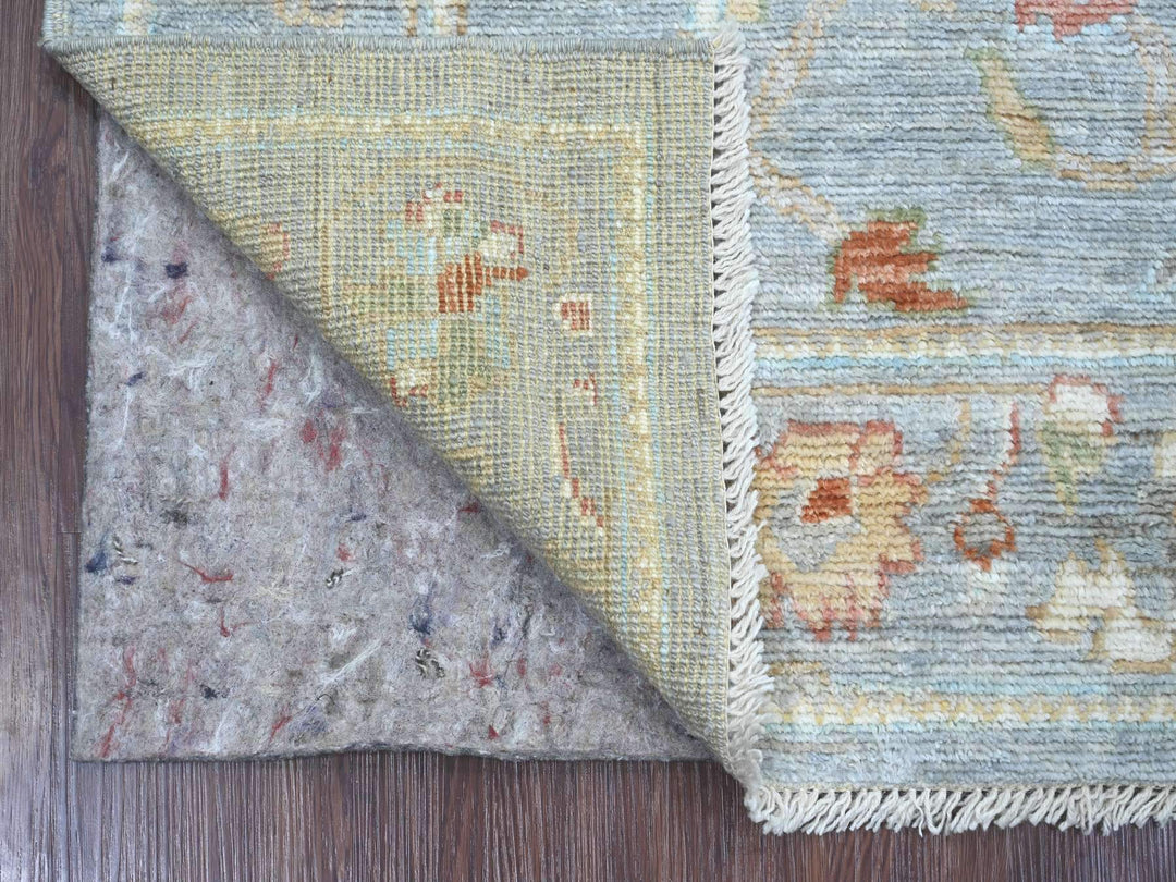 2'8" x 5'11" New Hand Knotted Blue Wool Runner Oriental Rug - MOA10222058