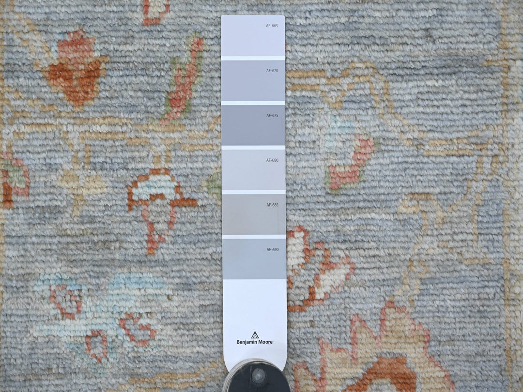 2'8" x 5'11" New Hand Knotted Blue Wool Runner Oriental Rug - MOA10222058