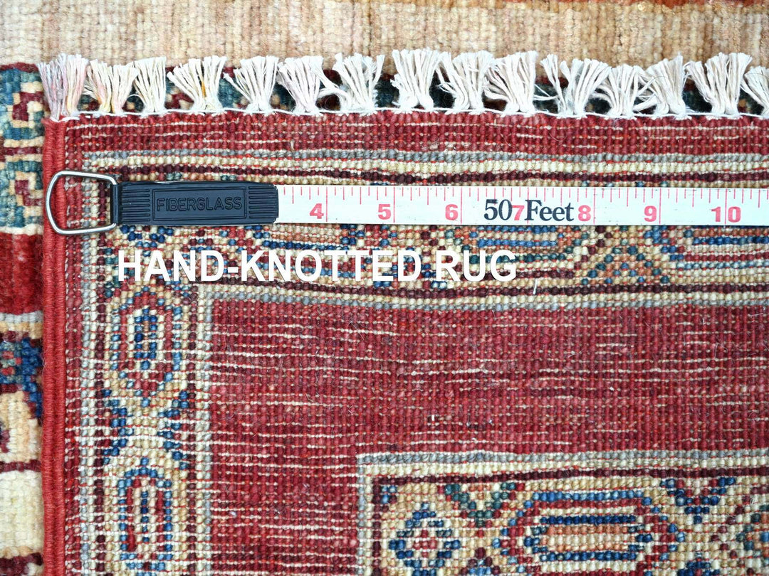 2'11" x 3'9" New Hand Knotted Red Wool Rectangle Oriental Rug - MOA10222059