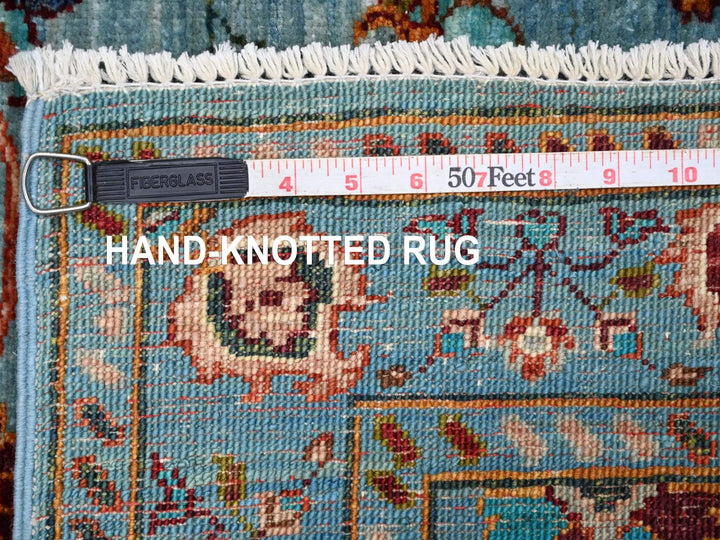 2'8" x 3'9" New Hand Knotted Blue Wool Rectangle Oriental Rug - MOA10222060