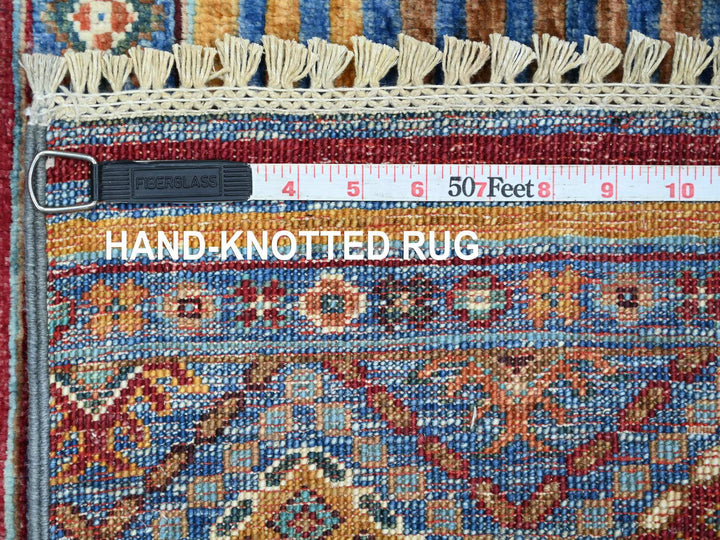 2'9" x 3'8" New Hand Knotted Blue Wool Rectangle Oriental Rug - MOA10222061