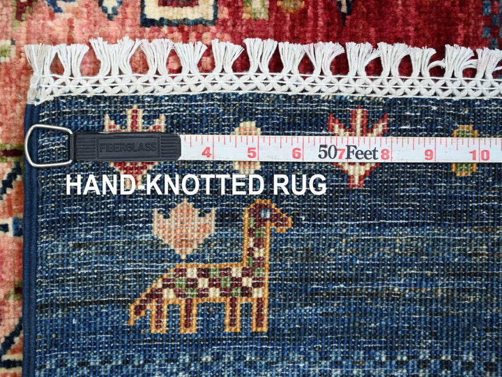 2'9" x 4'0" New Hand Knotted Blue Wool Rectangle Oriental Rug - MOA10222063