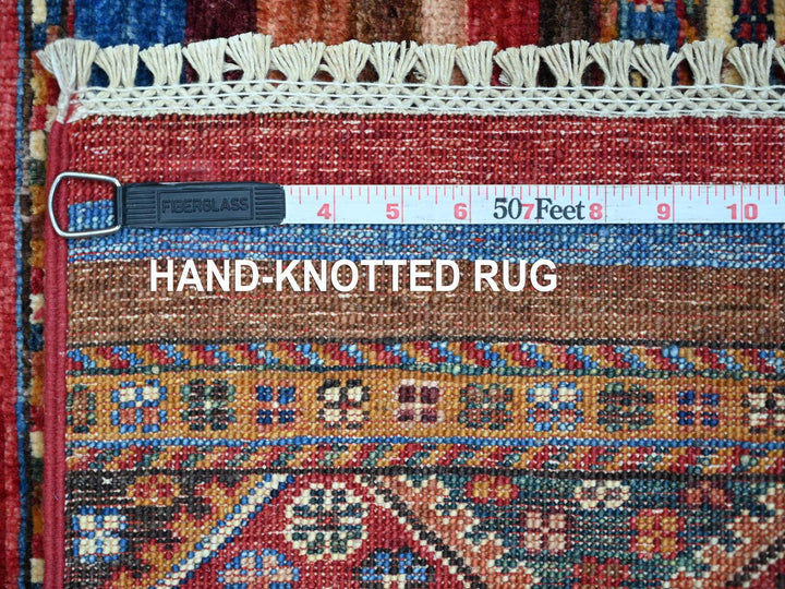2'8" x 3'11" New Hand Knotted Red Wool Rectangle Oriental Rug - MOA10222065