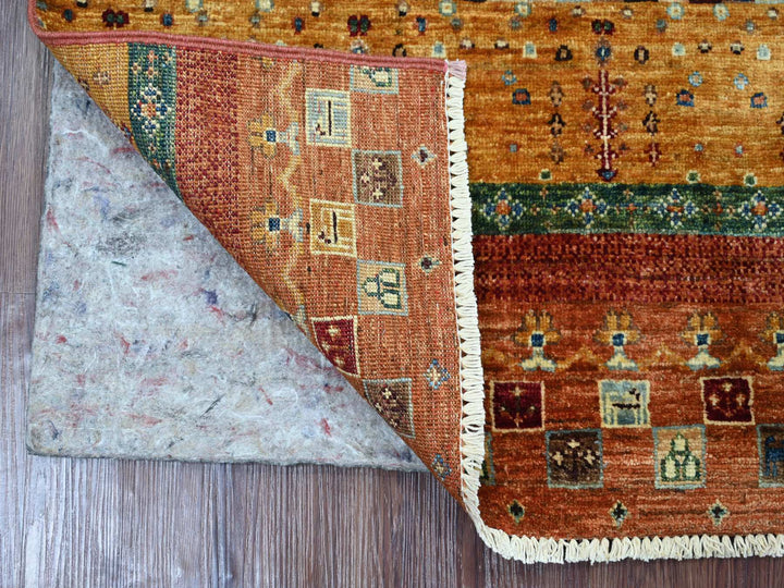 2'2" x 4'3" New Hand Knotted Red Wool Rectangle Oriental Rug - MOA10222067