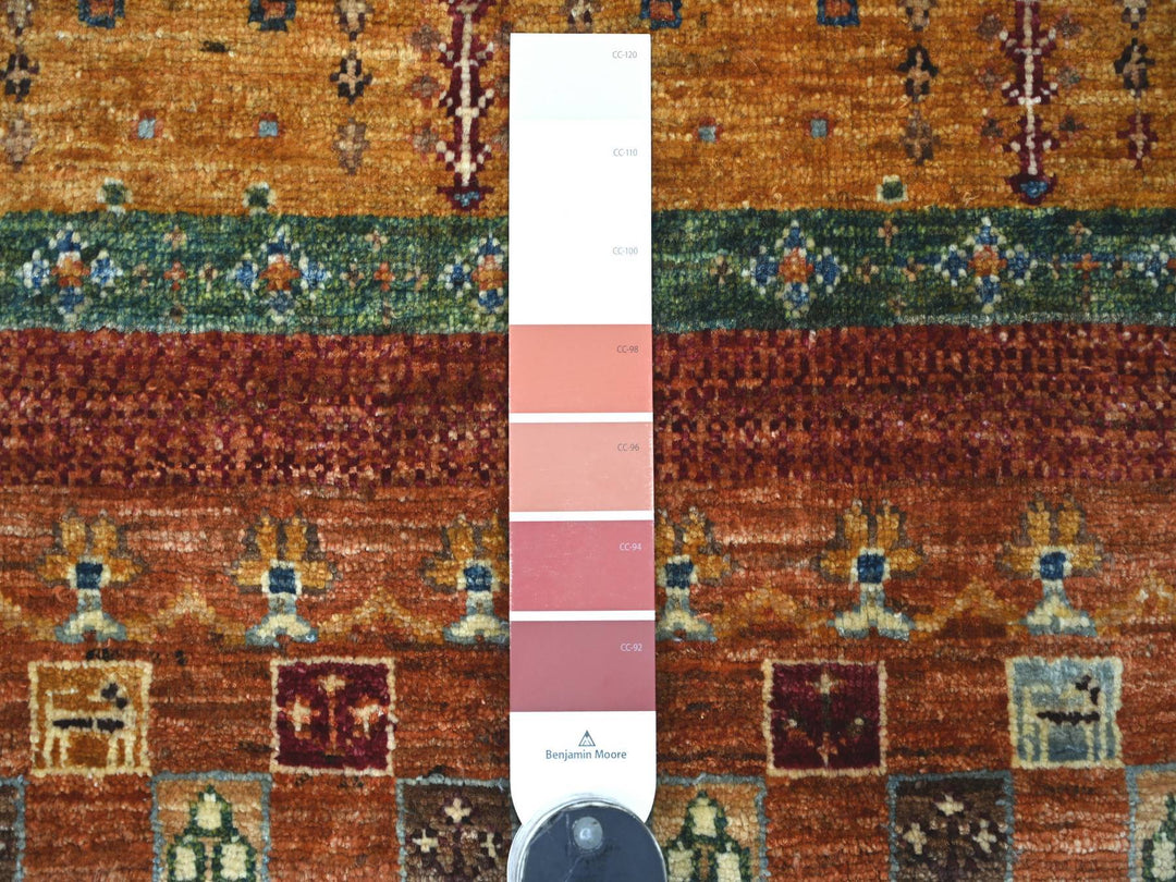 2'2" x 4'3" New Hand Knotted Red Wool Rectangle Oriental Rug - MOA10222067