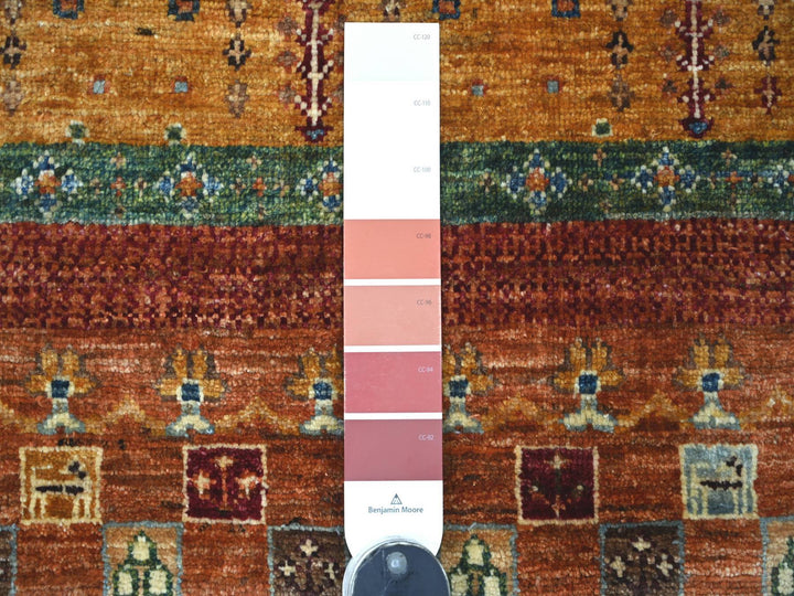 2'2" x 4'3" New Hand Knotted Red Wool Rectangle Oriental Rug - MOA10222067