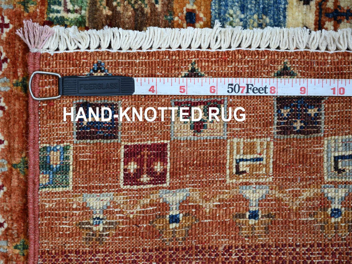 2'2" x 4'3" New Hand Knotted Red Wool Rectangle Oriental Rug - MOA10222067