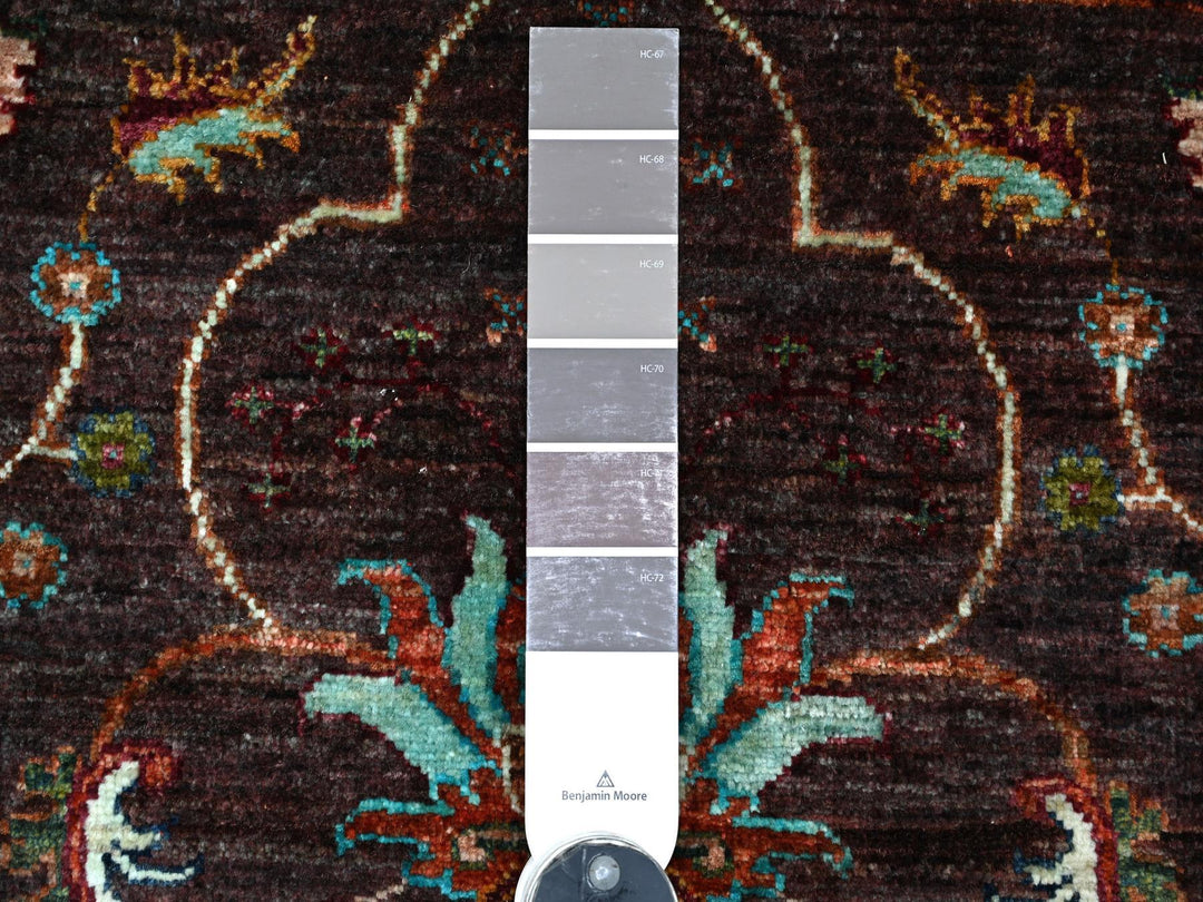 2'8" x 3'10" New Hand Knotted Brown Wool Rectangle Oriental Rug - MOA10222068