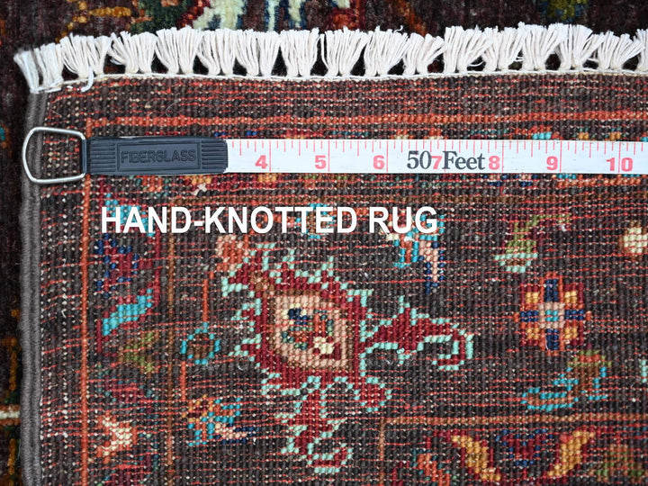 2'8" x 3'10" New Hand Knotted Brown Wool Rectangle Oriental Rug - MOA10222068