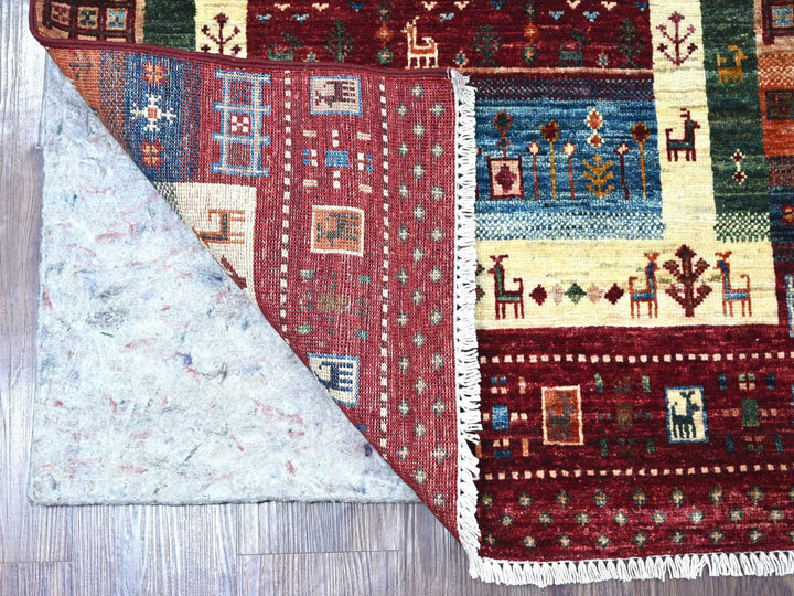 2'8" x 8'3" New Hand Knotted Red Wool Runner Oriental Rug - MOA10222069