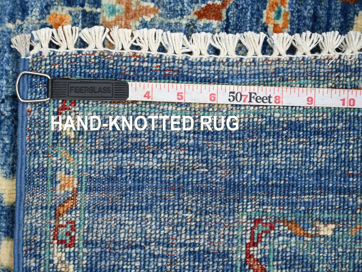 2'10" x 4'0" New Hand Knotted Blue Wool Rectangle Oriental Rug - MOA10222071