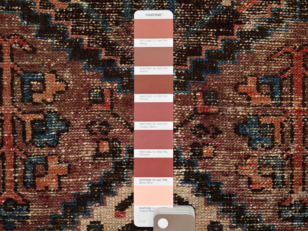 3'0" x 9'2" Vintage Hand Knotted Brown Wool Runner Oriental Rug - MOA1022207
