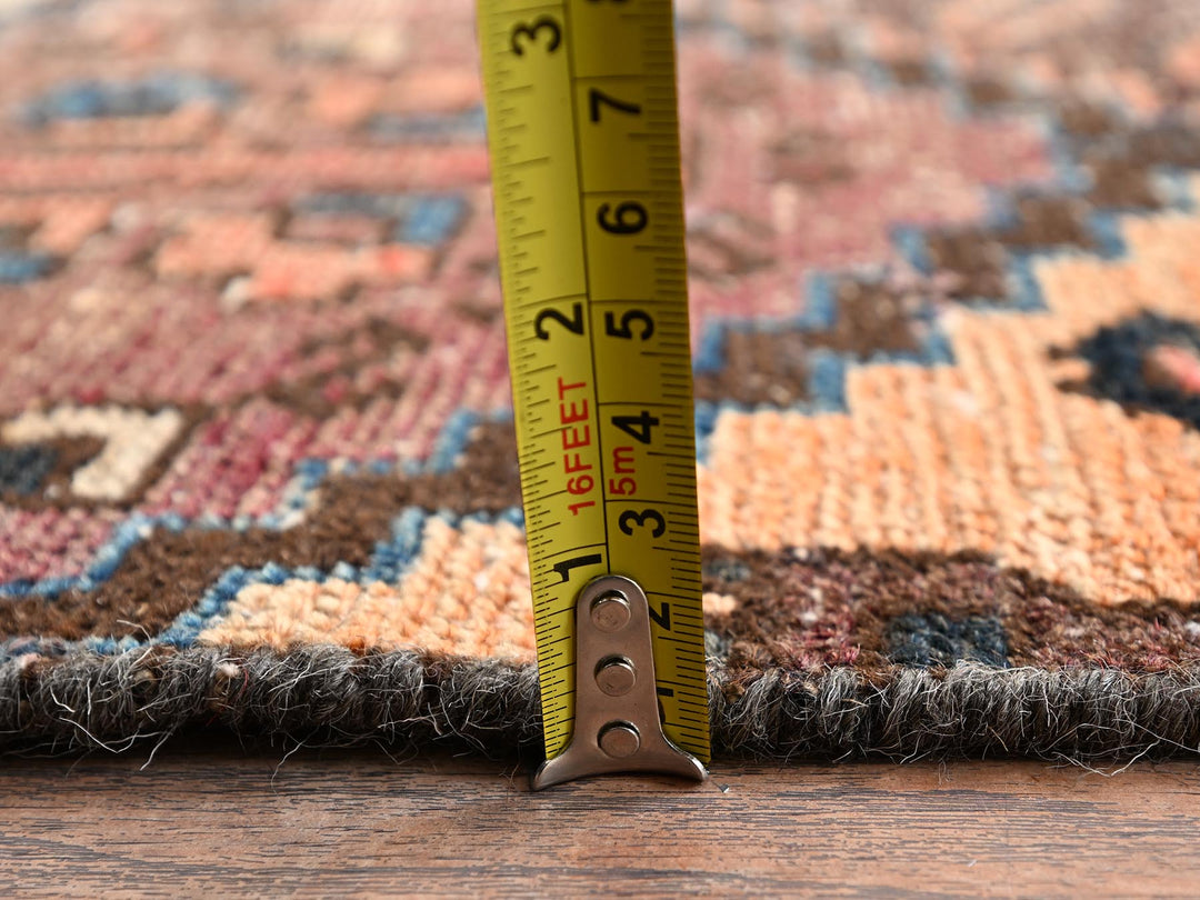 3'0" x 9'2" Vintage Hand Knotted Brown Wool Runner Oriental Rug - MOA1022207