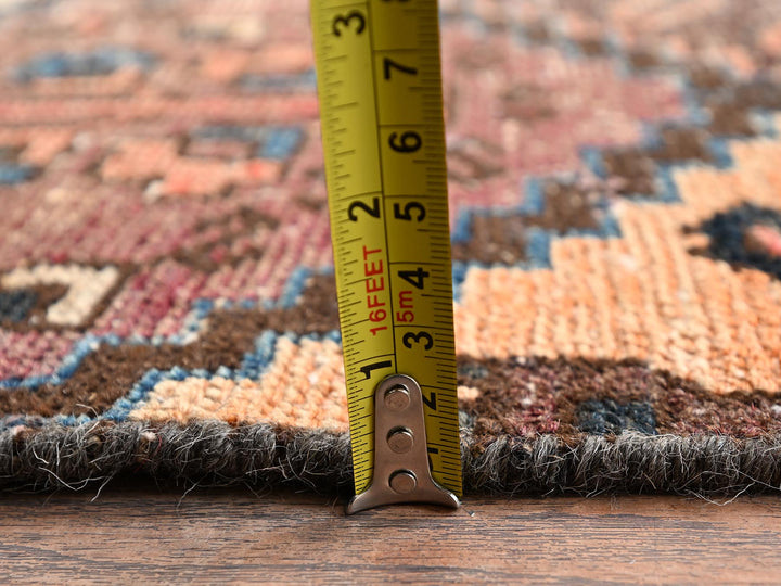 3'0" x 9'2" Vintage Hand Knotted Brown Wool Runner Oriental Rug - MOA1022207