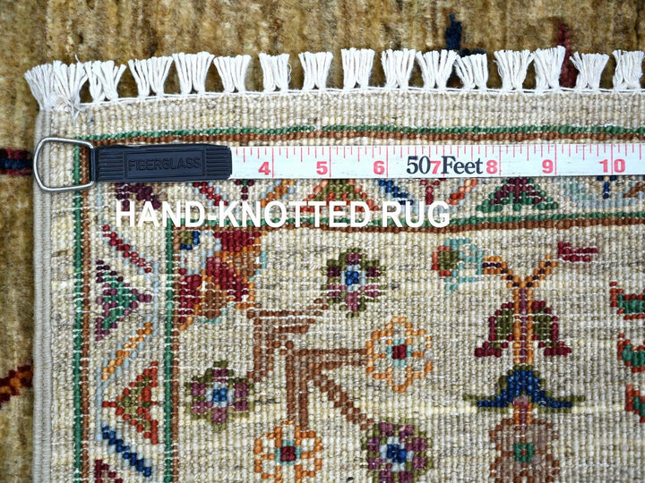 3'4" x 4'8" New Hand Knotted Brown Wool Rectangle Oriental Rug - MOA10222080