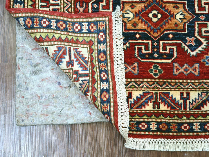 3'3" x 4'11" New Hand Knotted Red Wool Rectangle Oriental Rug - MOA10222082