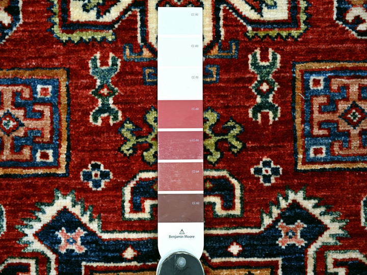 3'3" x 4'11" New Hand Knotted Red Wool Rectangle Oriental Rug - MOA10222082