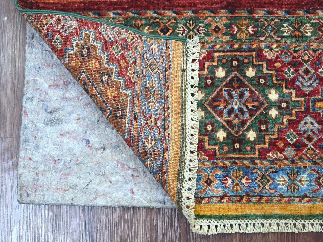 3'2" x 4'6" New Hand Knotted Multicolored Wool Rectangle Oriental Rug - MOA10222083