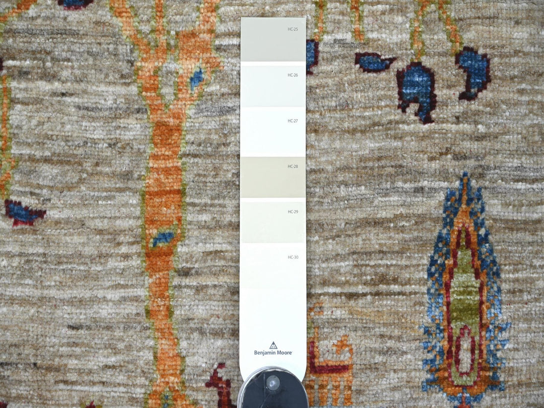 3'2" x 5'1" New Hand Knotted Brown Wool Rectangle Oriental Rug - MOA10222084