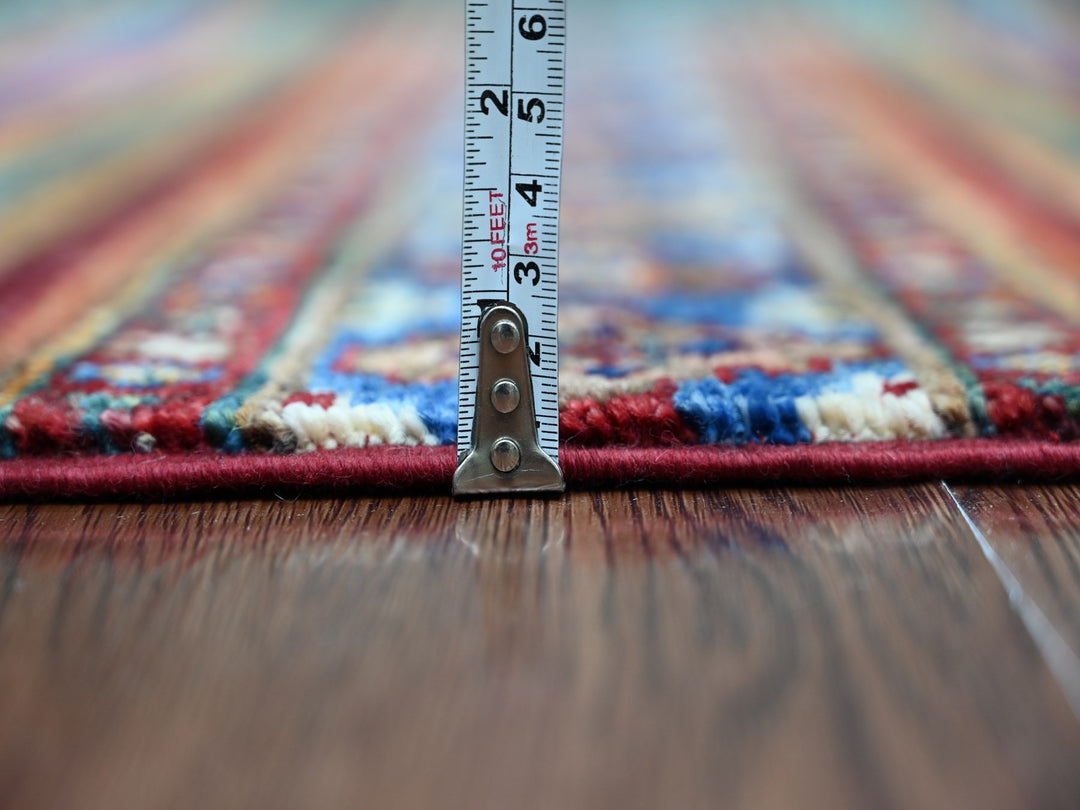 3'3" x 5'2" New Hand Knotted Red Wool Rectangle Oriental Rug - MOA10222085