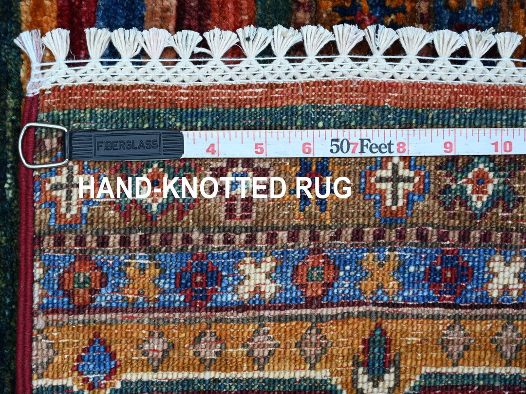 3'3" x 5'2" New Hand Knotted Red Wool Rectangle Oriental Rug - MOA10222085