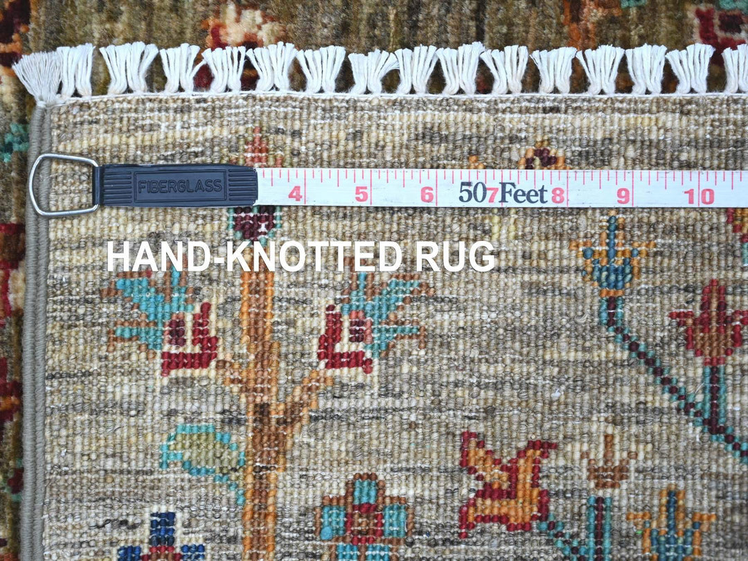 2'0" x 3'1" New Hand Knotted Grey Wool Rectangle Oriental Rug - MOA10222090