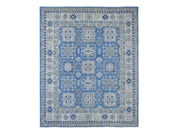 8'2" x 9'6" New Hand Knotted Blue Wool Rectangle Oriental Rug - MOA10222094