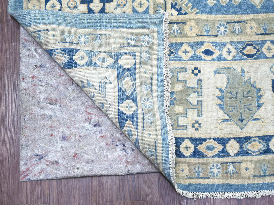 8'2" x 9'6" New Hand Knotted Blue Wool Rectangle Oriental Rug - MOA10222094