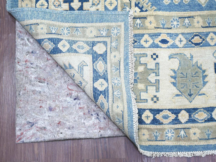 8'2" x 9'6" New Hand Knotted Blue Wool Rectangle Oriental Rug - MOA10222094