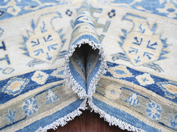 8'2" x 9'6" New Hand Knotted Blue Wool Rectangle Oriental Rug - MOA10222094