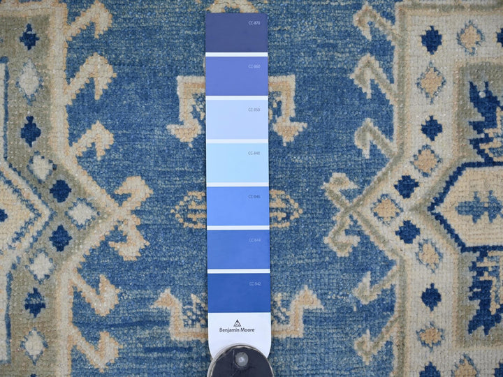 8'2" x 9'6" New Hand Knotted Blue Wool Rectangle Oriental Rug - MOA10222094