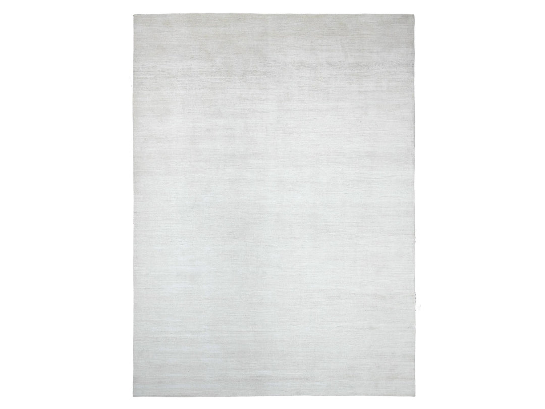 8'11" x 12'0" New Hand Knotted Ivory Wool Rectangle Oriental Rug - MOA10222095