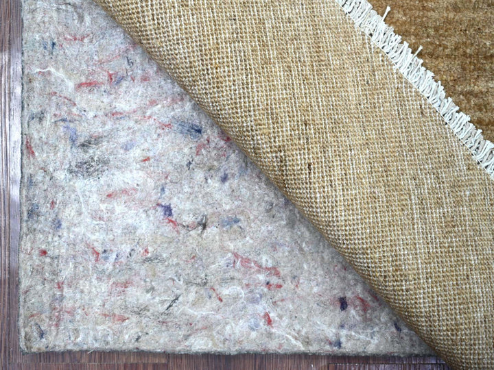 7'8" x 7'9" New Hand Knotted Brown Wool Round Oriental Rug - MOA10222096