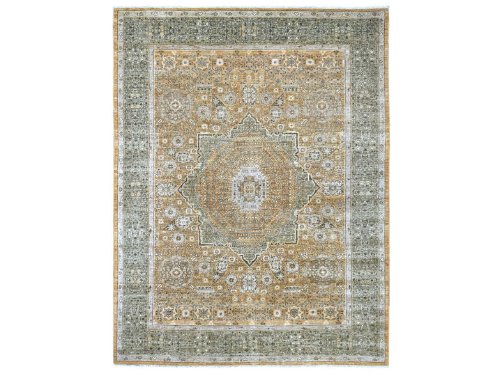 8'0" x 10'3" New Hand Knotted Brown Wool Rectangle Oriental Rug - MOA10222098