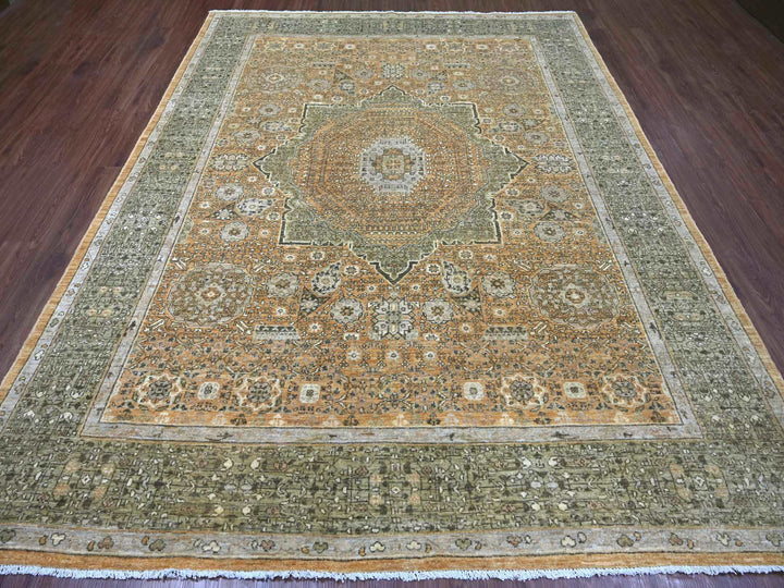 8'0" x 10'3" New Hand Knotted Brown Wool Rectangle Oriental Rug - MOA10222098